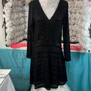 White House Black Market Elegant Black classic Lace Dress